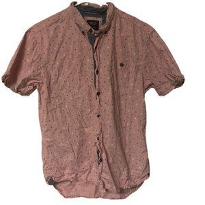 Level 10 Mens Button Down Shirt Size Medium Pink Blue